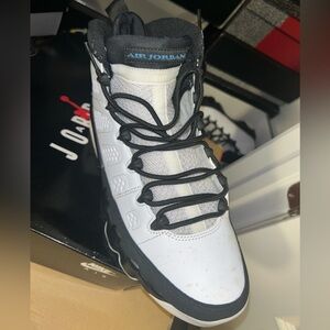 Jordan Men's Black and White High-Top Sneakers